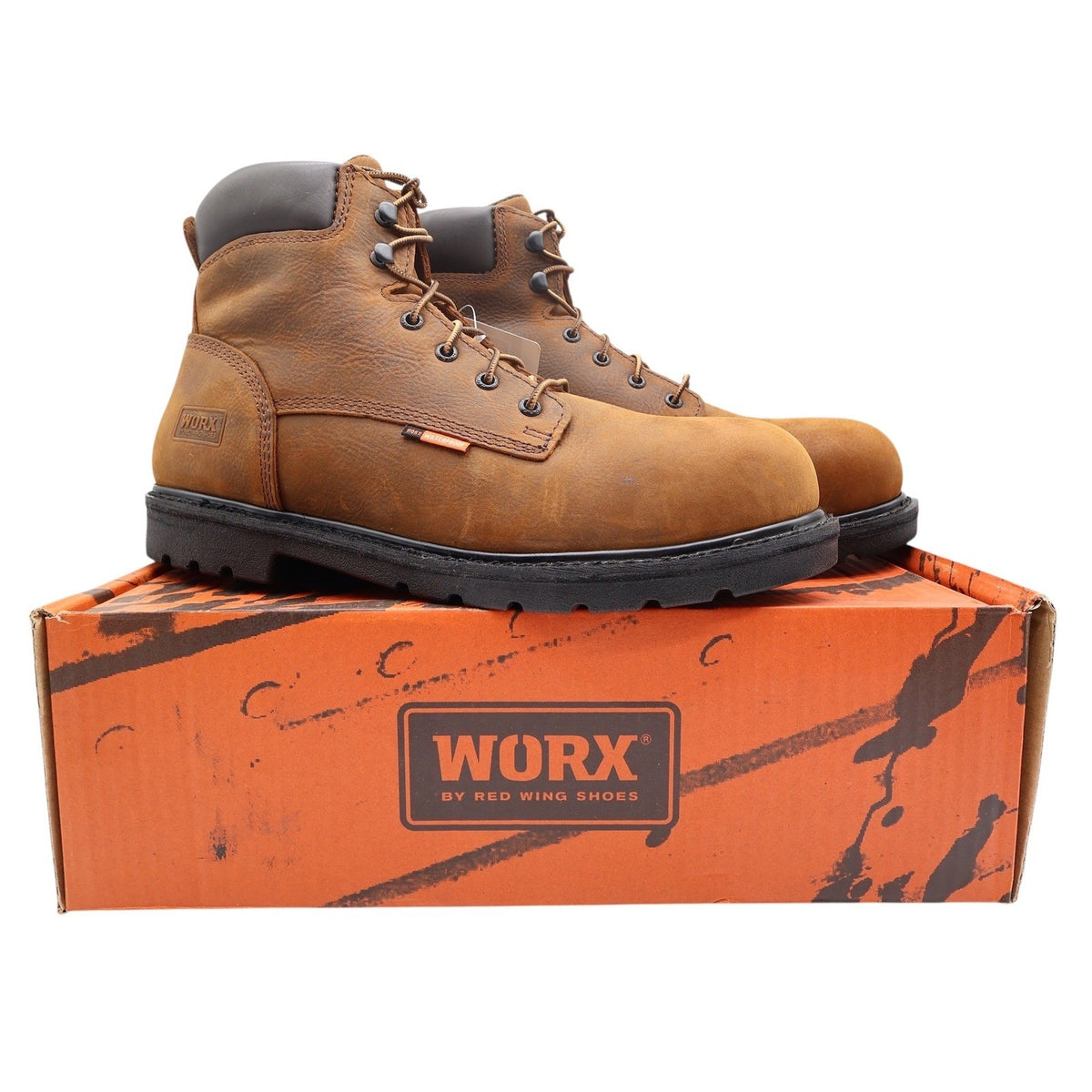 Worx by Red Wing Steel Toe Work Boots Mens 12 Brown Leather Waterproof NEW 5606 - take2supply