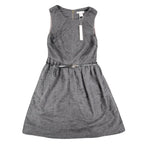 Esley Sleeveless Fit & Flare Dress Womens Size Small Gray Pleated Belted NWT - take2supply