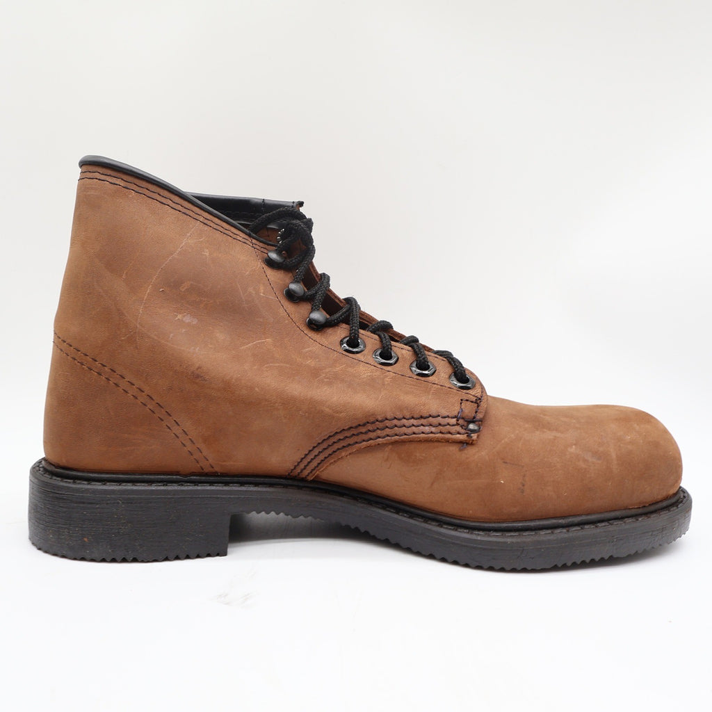 Walker Vintage Work Boots Mens 9 Brown Leather Deadstock Made In USA NIB NWT - take2supply
