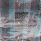 London Fog Shirt Mens XL Vintage 90s Blue Plaid Cotton Blend Deadstock NIB - take2supply