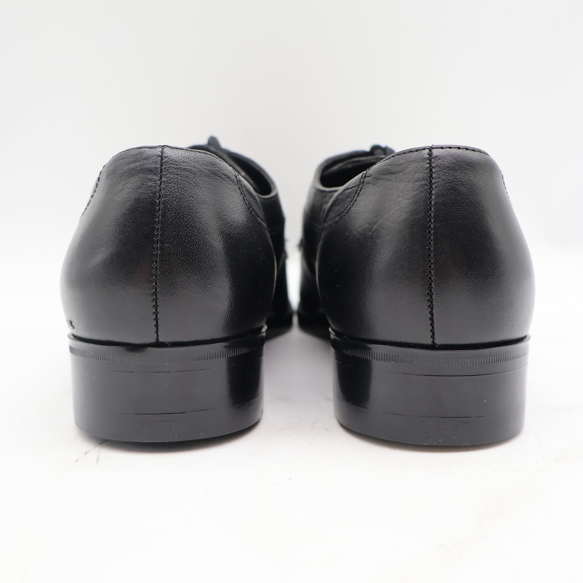 Barclay Oxford Dress Shoes Mens 12 D Vintage Black Leather U-Toe Deadstock 48011 - take2supply