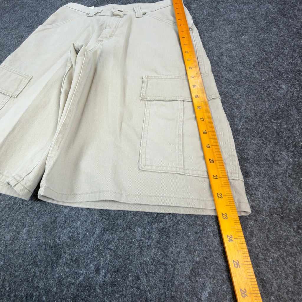 Lee Dungarees Cargo Shorts Mens 29 Khaki Cotton Relaxed Vintage 90s Made in USA - take2supply