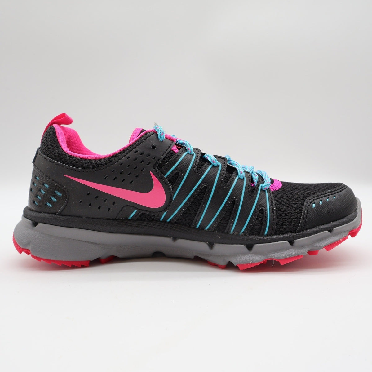 Nike Flex Trail 2 Womens 7 Black Pink Foil Gamma Blue Running Shoes 616681-001 - take2supply