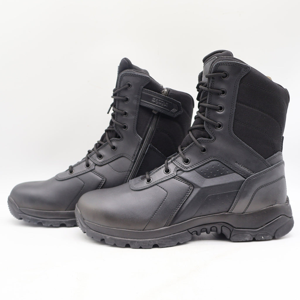 Battle Ops BOPS8001 Tactical Boot Mens 12 M/W Waterproof Side-Zip Black Leather - take2supply