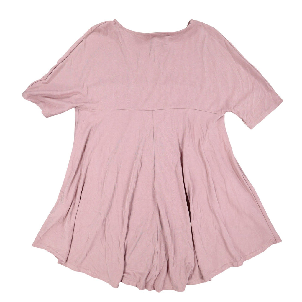 Blu Heaven Tunic Top Womens Small Mauve Pink Modal Blend High Low Babydoll Flowy - take2supply