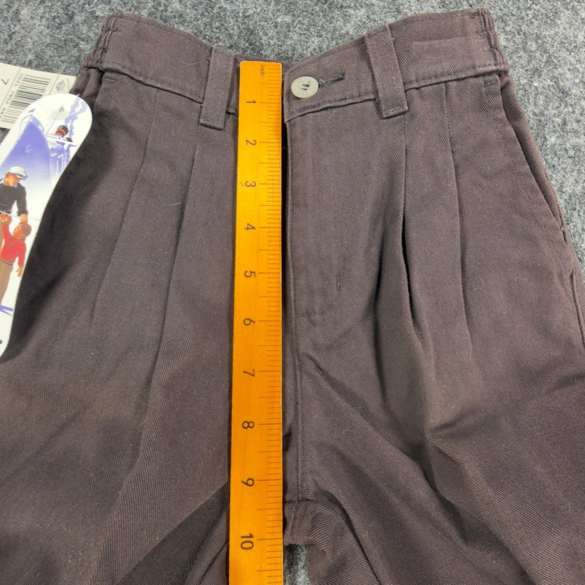 Dockers Vintage 90s Pleated Chino Pants Boys 7 Brown Cotton Slim NWT - take2supply