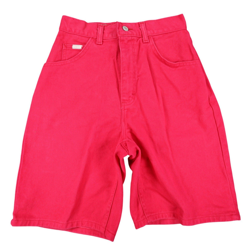 Lee Relaxed Fit Shorts Womens 8 Medium Vintage 90s Poppy Red Cotton Made in USA - take2supply