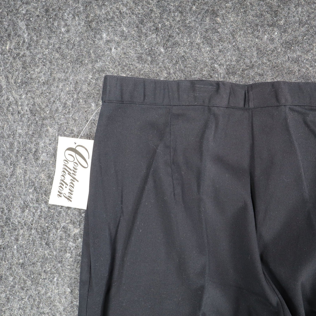 Company Collection Dress Pants Womens 10 Black Cotton Stretch Wide Leg Trousers - take2supply