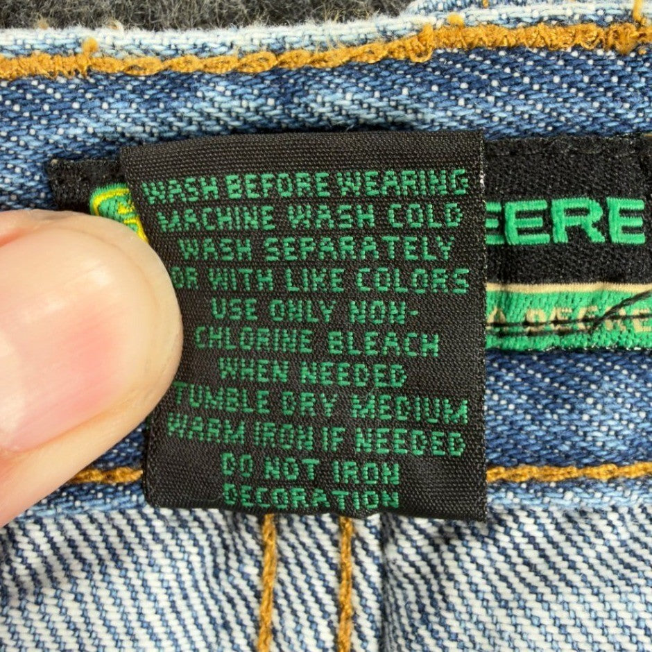 John Deere Y2K Carpenter Denim Shorts Boys 8 Stone Wash NWT Rugged Workwear - take2supply