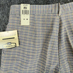 Vintage Lee Casuals Pleated Shorts Womens 14 Medium Plaid Cotton NWT 90s - take2supply