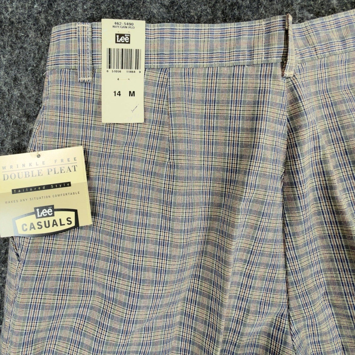 Vintage Lee Casuals Pleated Shorts Womens 14 Medium Plaid Cotton NWT 90s - take2supply