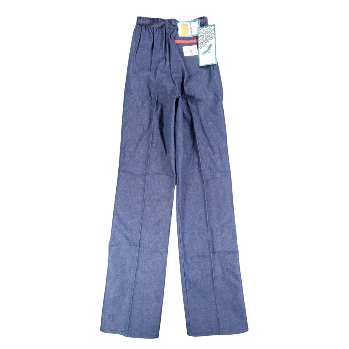 Vintage Young Maverick Jeans Girls 12 Blue Red Piping Elastic Waist USA NWT NOS - take2supply