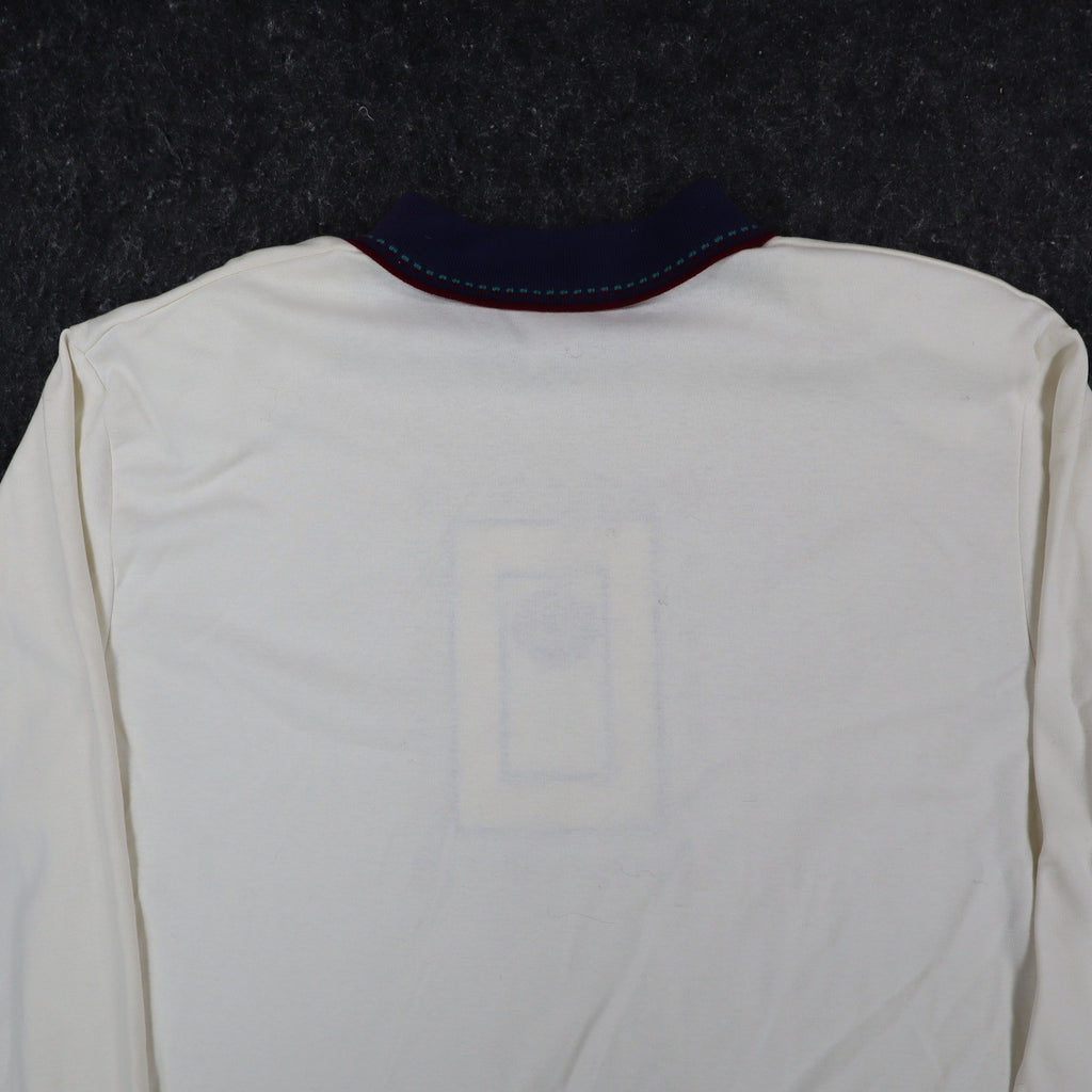 Donnkenny Classics Polo Shirt Womens XL Vintage 90s Ivory Rose Embroidered NWT - take2supply