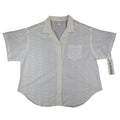 Laura Mae Shirt Womens 22W Vintage 80s White Eyelet Heart Embroidered USA NWT - take2supply