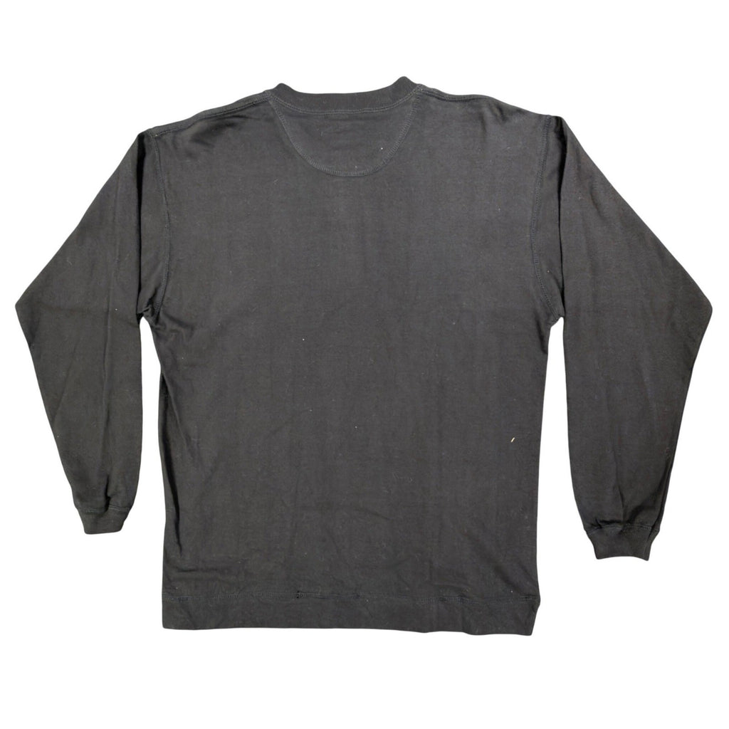 Ferruche Henley Shirt Mens M Black 100% Cotton Long Sleeve Casual New - take2supply