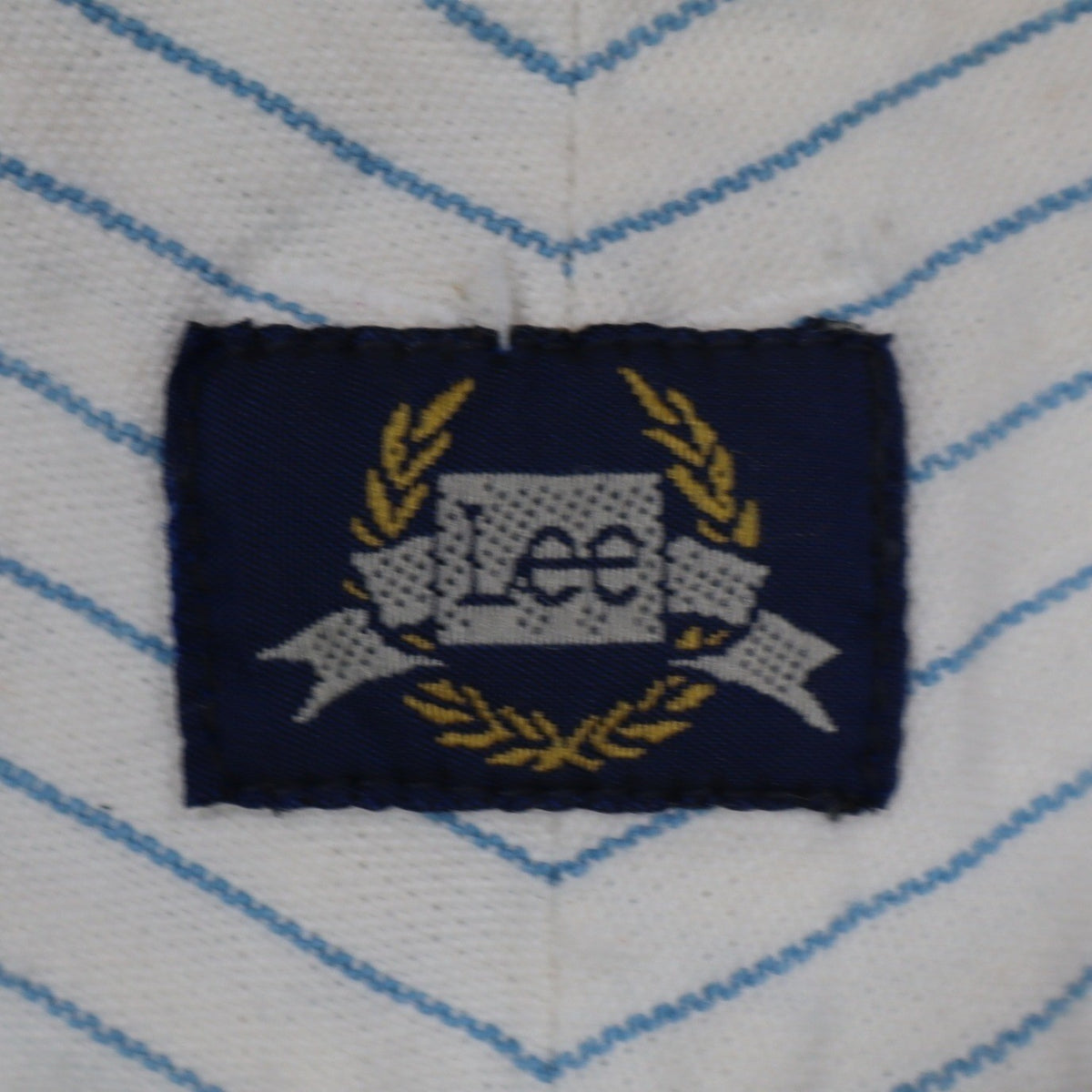 Lee Vintage 90s Striped Shorts Girls 14 White Blue Cotton High Waist Deadstock - take2supply