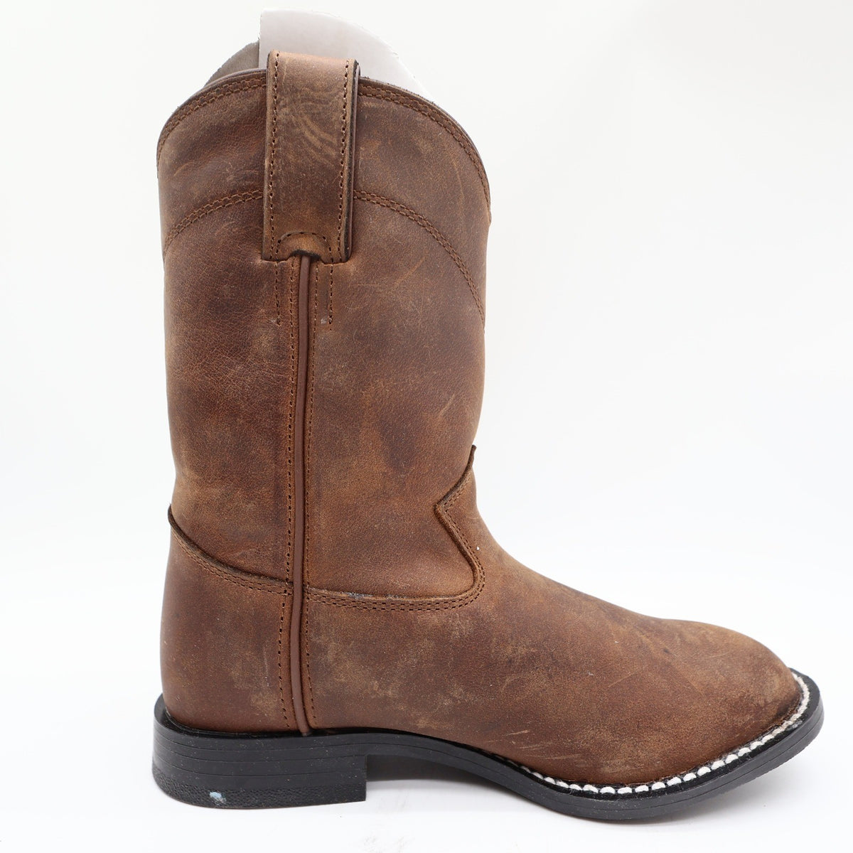 Justin Kids Western Boots 11.5 D Brown Leather 3410C NWT Deadstock New - take2supply
