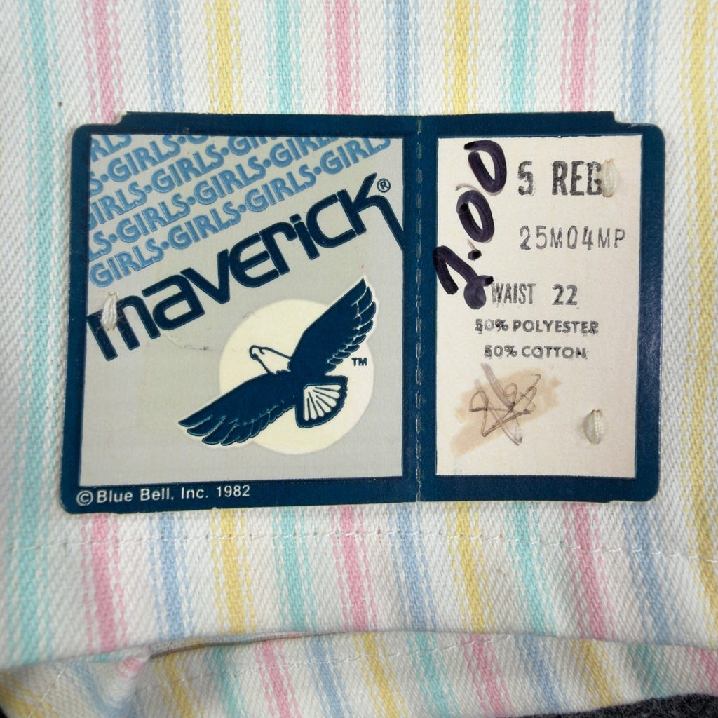 Maverick 1980s Vintage Striped Shortalls Girls 5 Pastel Multi NWT - take2supply