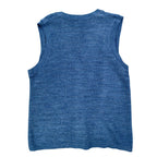 Southern Lady Vintage Sweater Vest Womens M Blue Leaf Embroidered Deadstock NWT - take2supply