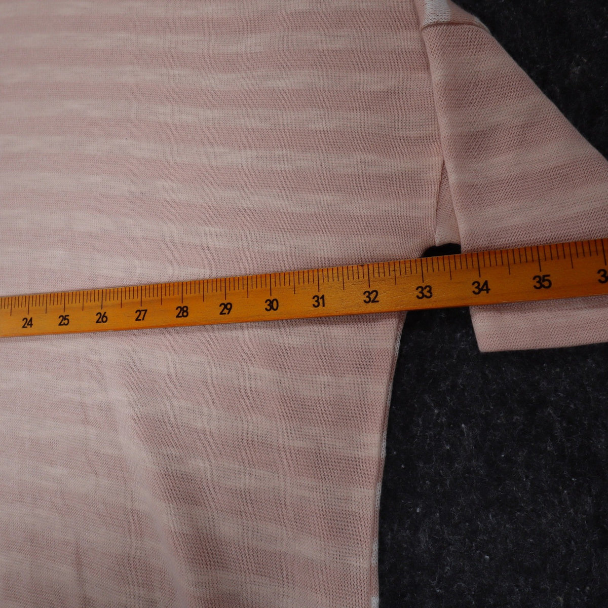 Hem & Thread Top Womens M/L Pink White Striped Oversized Knit Dolman Sleeve Tee - take2supply