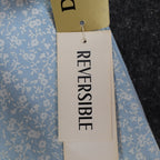 D.K. Gold by Donnkenny Reversible Vest 1X Vintage 90s Blue Floral Cotton NWT - take2supply