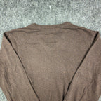 F/X Fusion V-Neck Sweater Mens M Brown Heather Cotton Blend NWT - take2supply