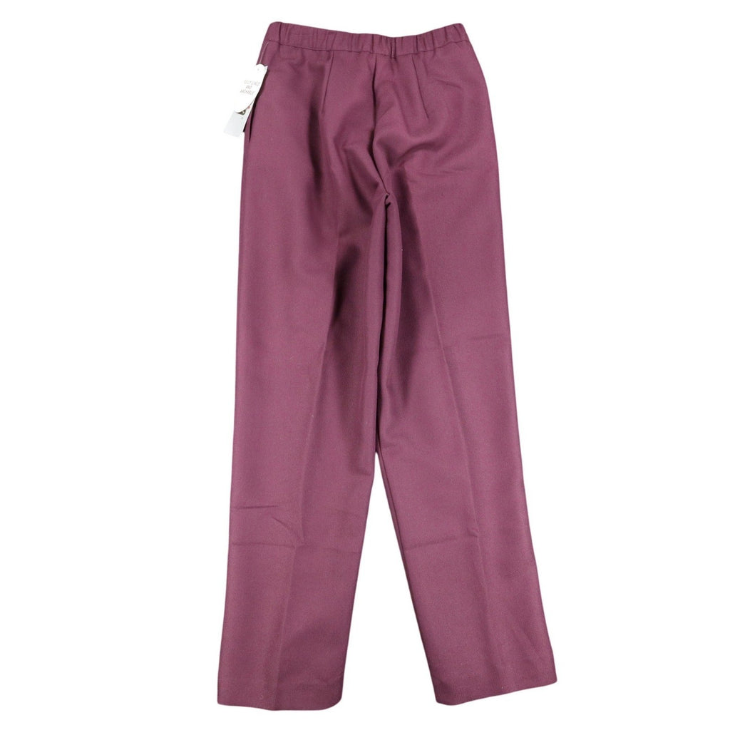 Lucia Dress Pants Womens 10 Burgundy Falling Leaves Crepe Lined High Rise New - take2supply