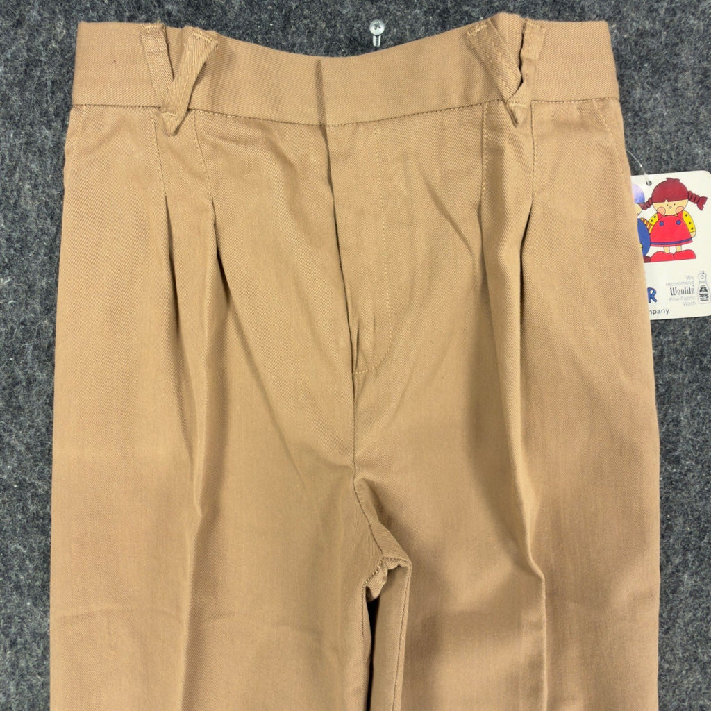 Pete's Partner Vintage Pleated Chino Pants Boys 6 Tan Cotton NWT Made in USA - take2supply