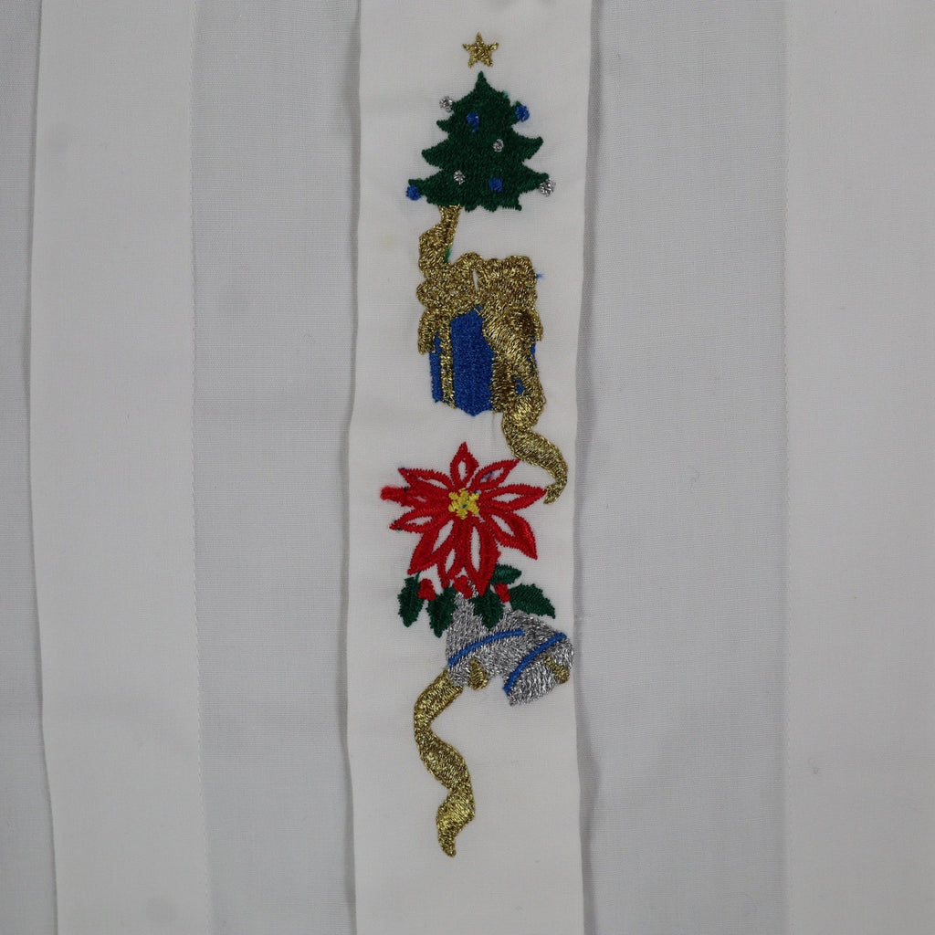 Shirtworks Christmas Shirt Womens S White Embroidered NWT NOS - take2supply