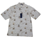 Winner Mate Golf Polo Shirt Mens Size Medium Vintage Sahara Cotton Rayon Print - take2supply