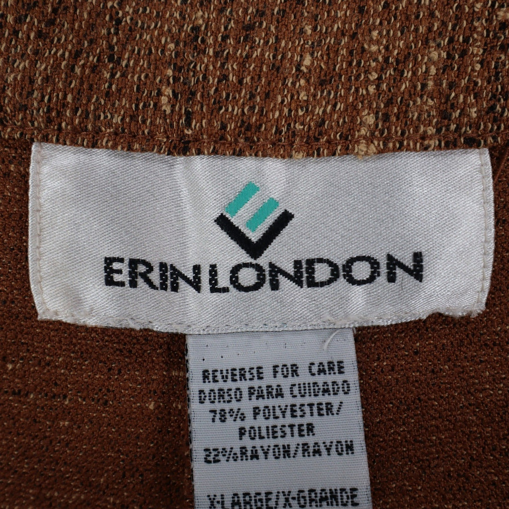 Erin London Pants Womens XL Camel Brown Pleated Straight Leg NWT NOS - take2supply