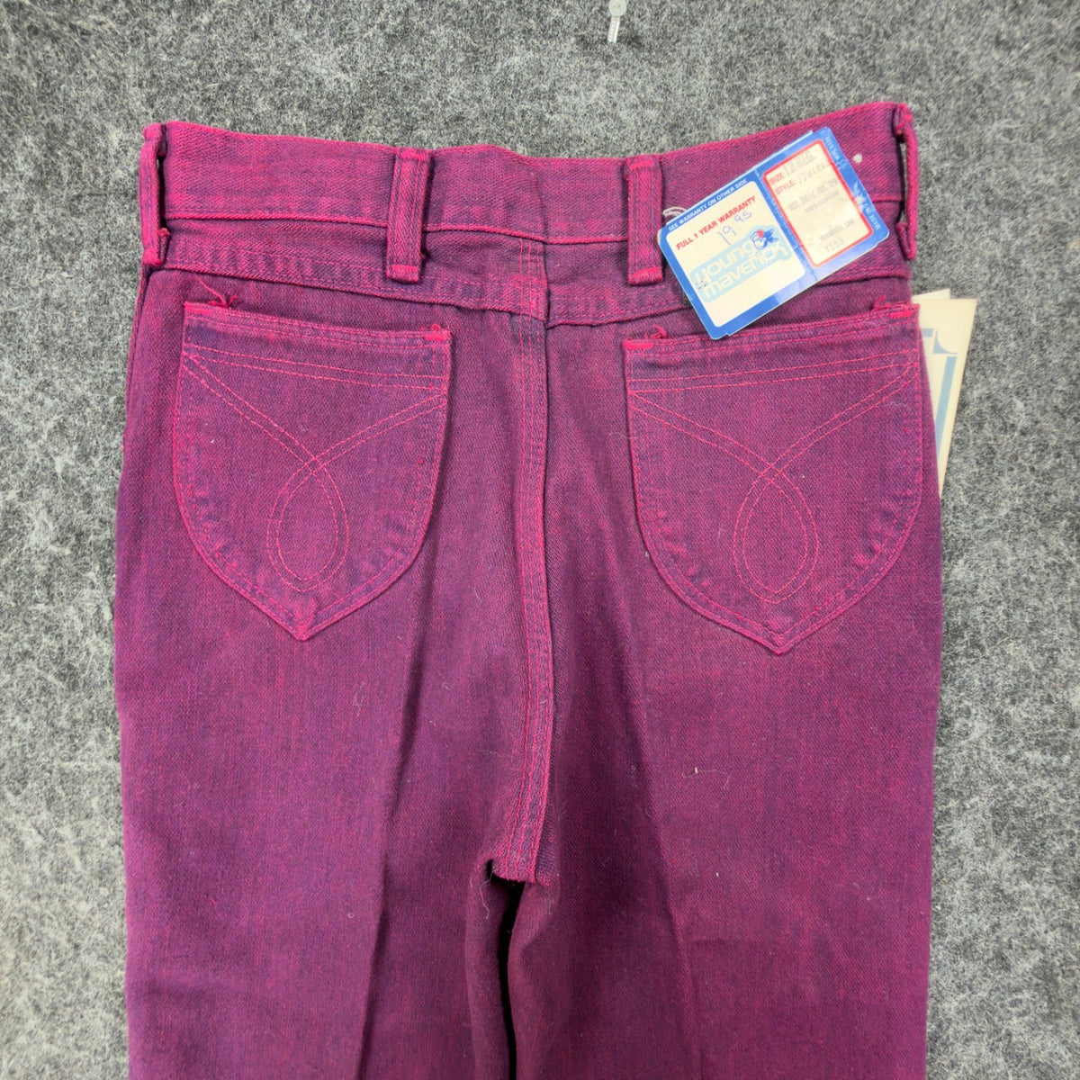 Young Maverick Jeans Girls 12 Reg Vintage 80s Pink Denim Straight Leg NWT USA - take2supply