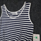 Palmetto's Striped Tank Top Womens Medium Vintage Deadstock Navy White A1992227 - take2supply