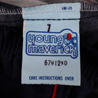 Vintage Young Maverick Girls Jeans 7 Blue Red Piping Elastic Waist USA NWT - take2supply