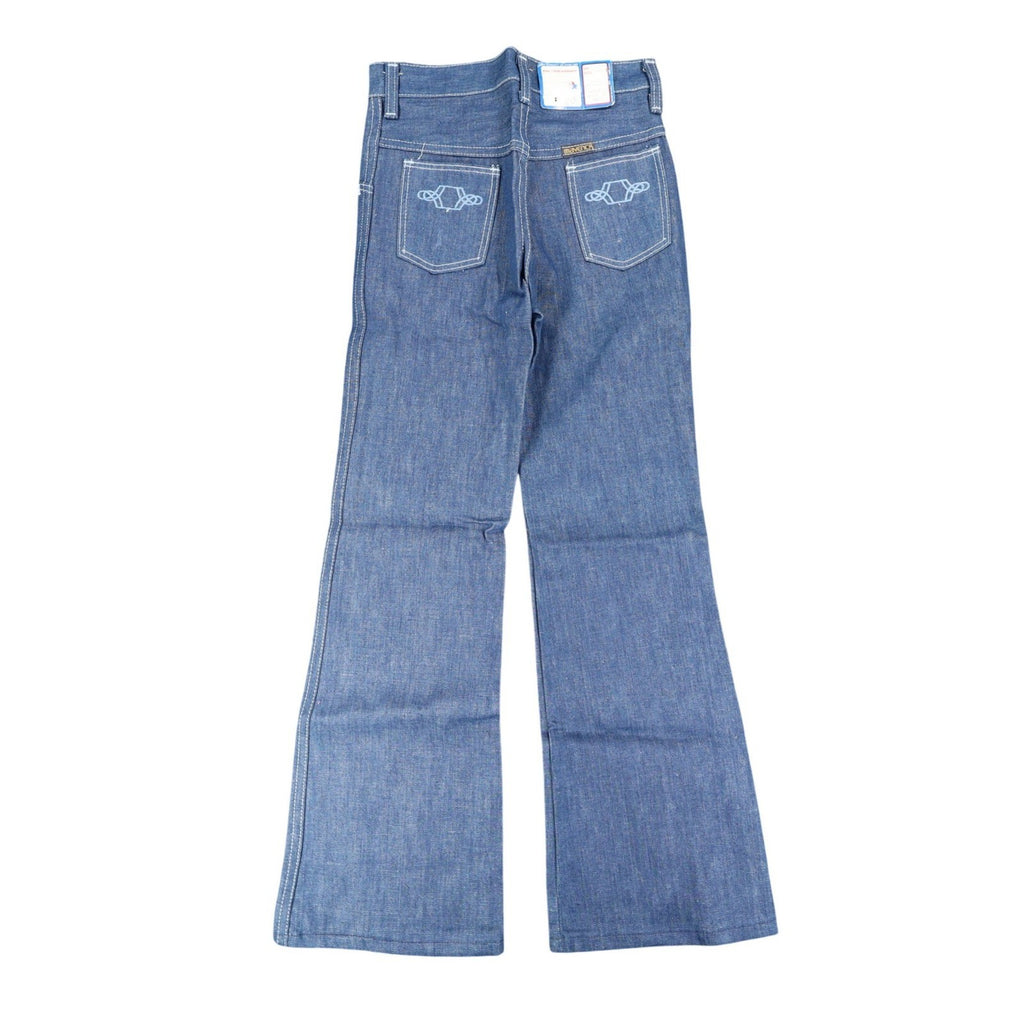Vintage Young Maverick Boys Jeans 7 Regular Blue Flare Leg USA NWT - take2supply