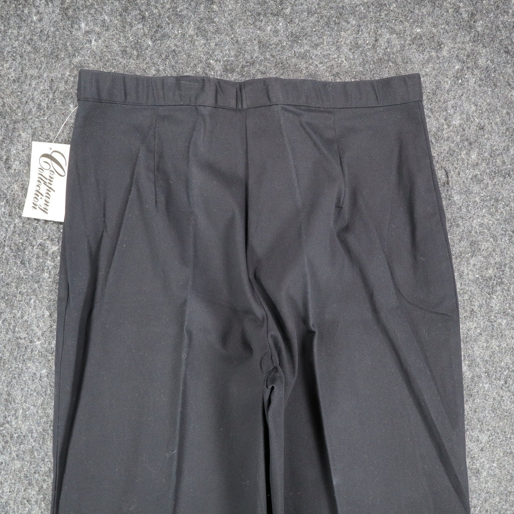 Company Collection Dress Pants Womens 10 Black Cotton Stretch Wide Leg Trousers - take2supply