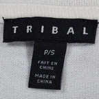 Tribal Long Sleeve Top Womens Small Cream Grey Abstract Stripe Knit 26850-2281 - take2supply