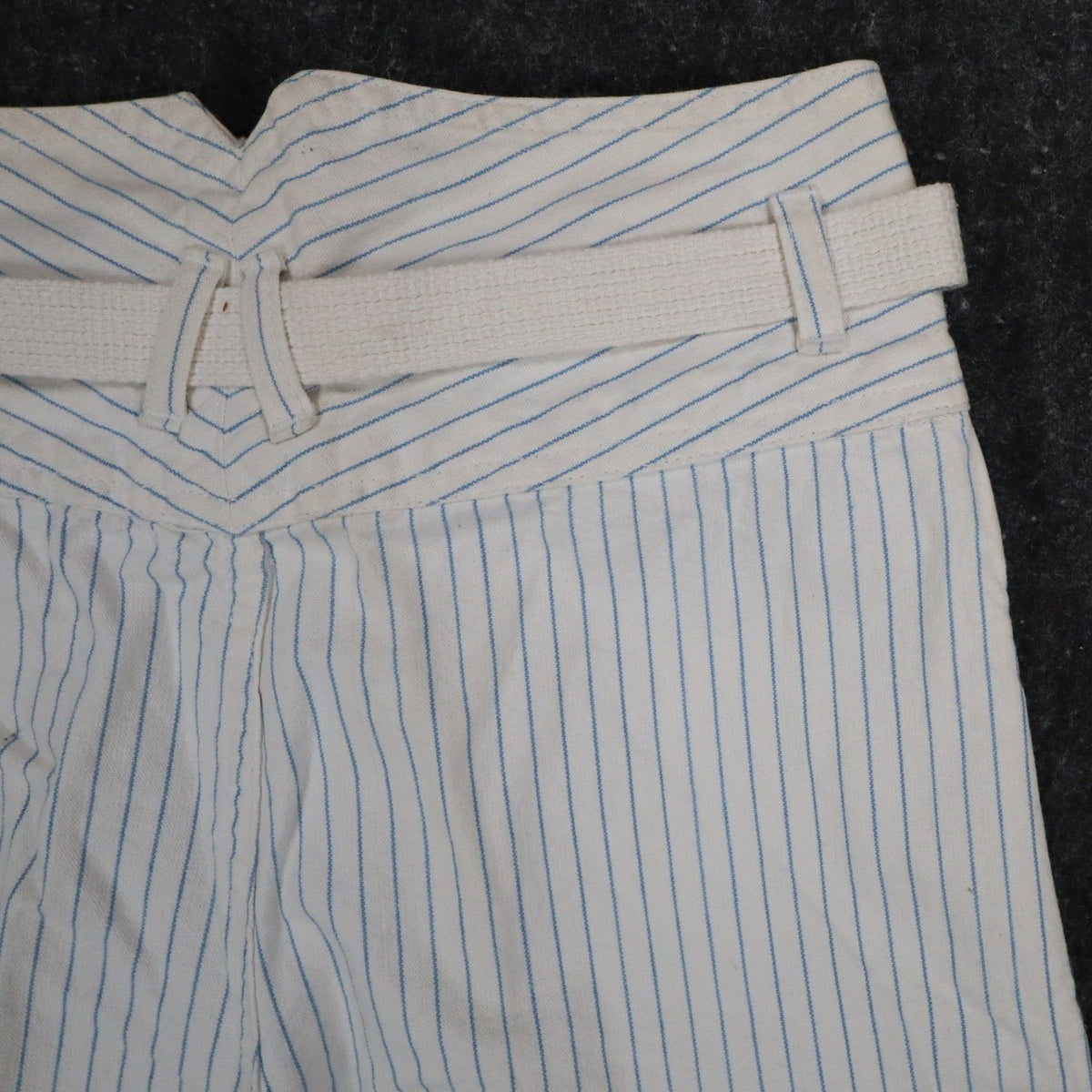 Lee Melbourne Skort Girls 12 Vintage 90s White Blue Stripe Cotton Loose Fit NWT - take2supply