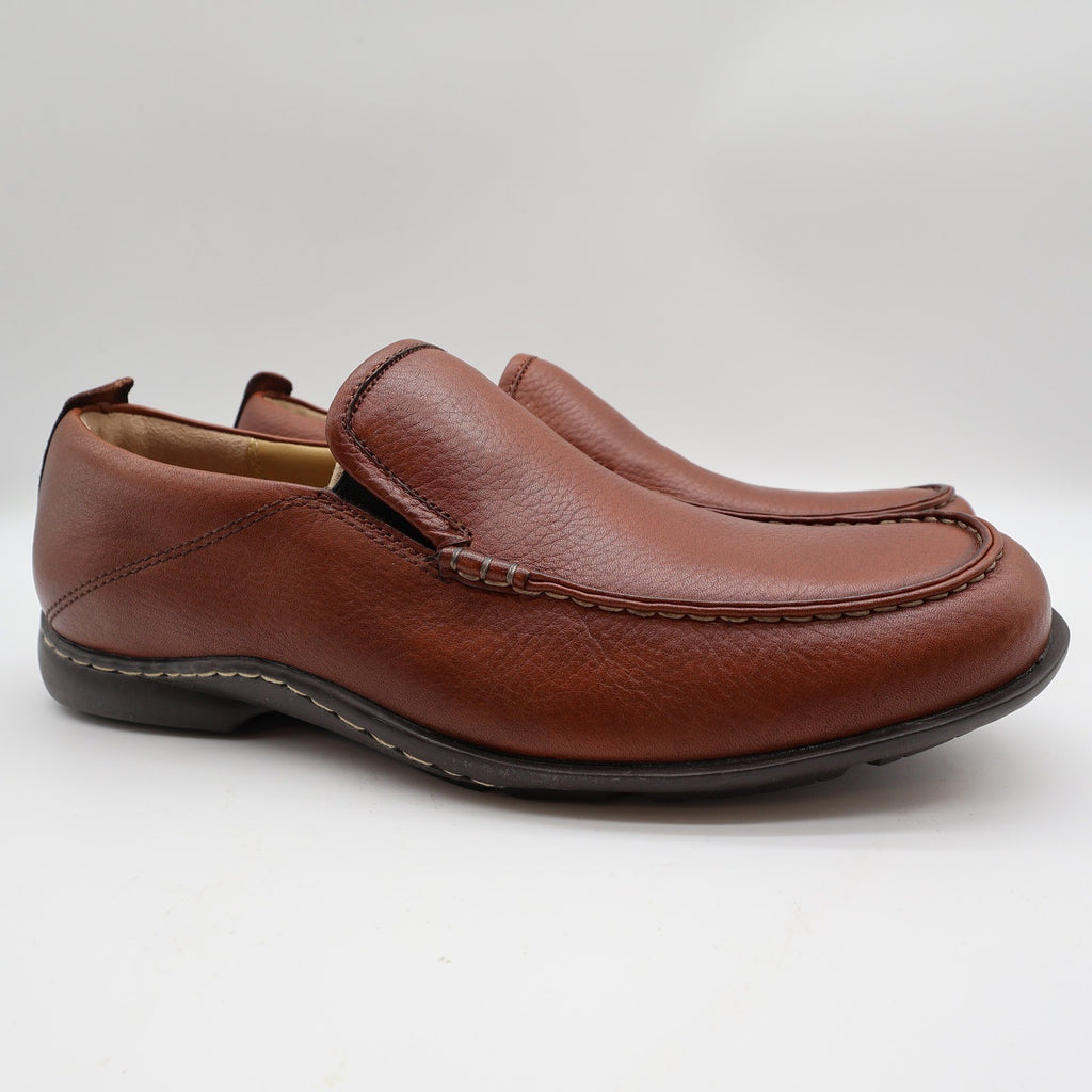 Hush Puppies GT Mens 10.5 M Red Brown Leather Slip On Loafers H12466 Shoes - take2supply
