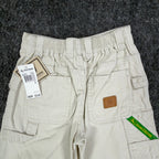 John Deere Carpenter Shorts Boys 5 Stone Cotton Canvas NWT Deadstock - take2supply