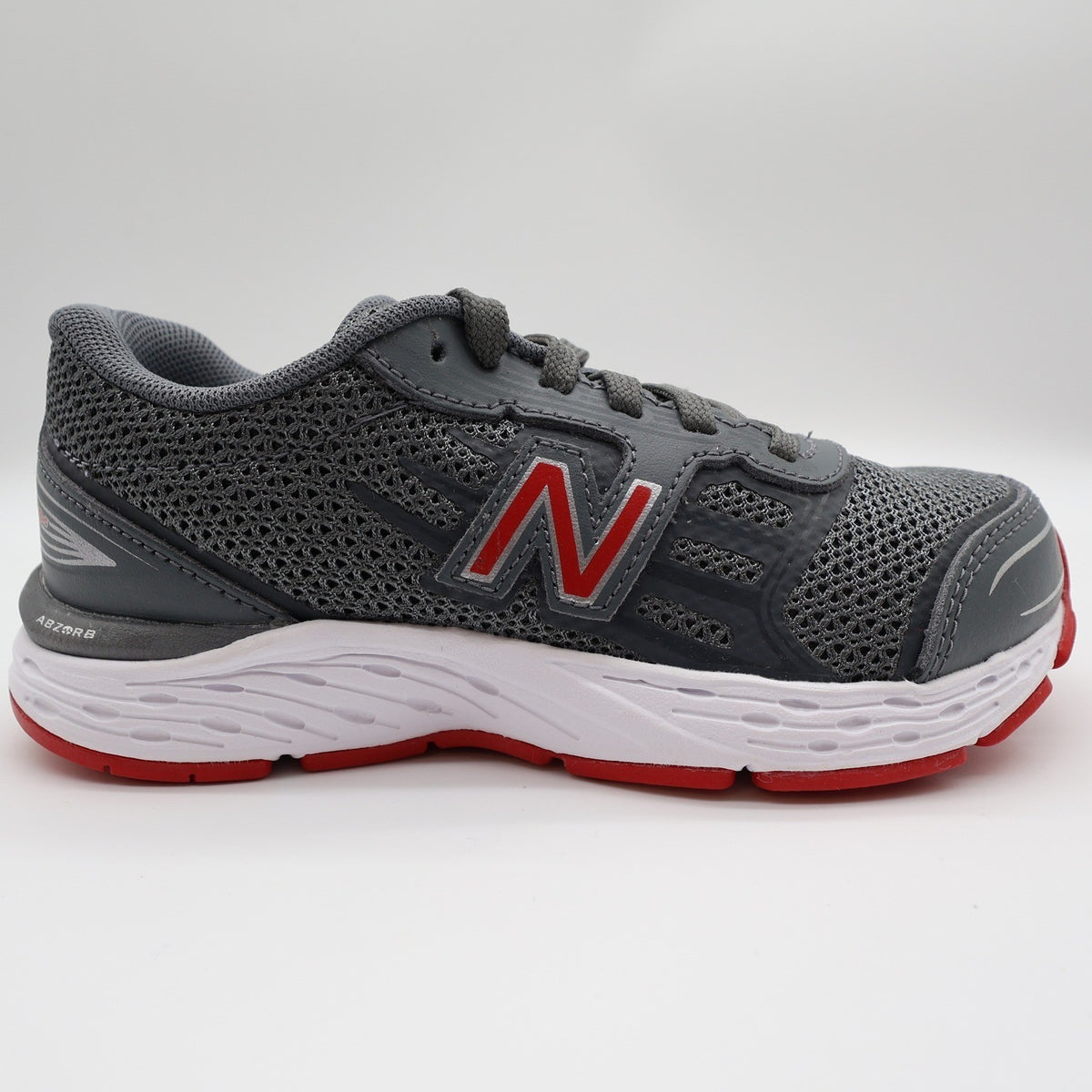 New Balance 680v3 Running Shoes Boys Size 12.5 Grey Red TechRide YP680LR - take2supply