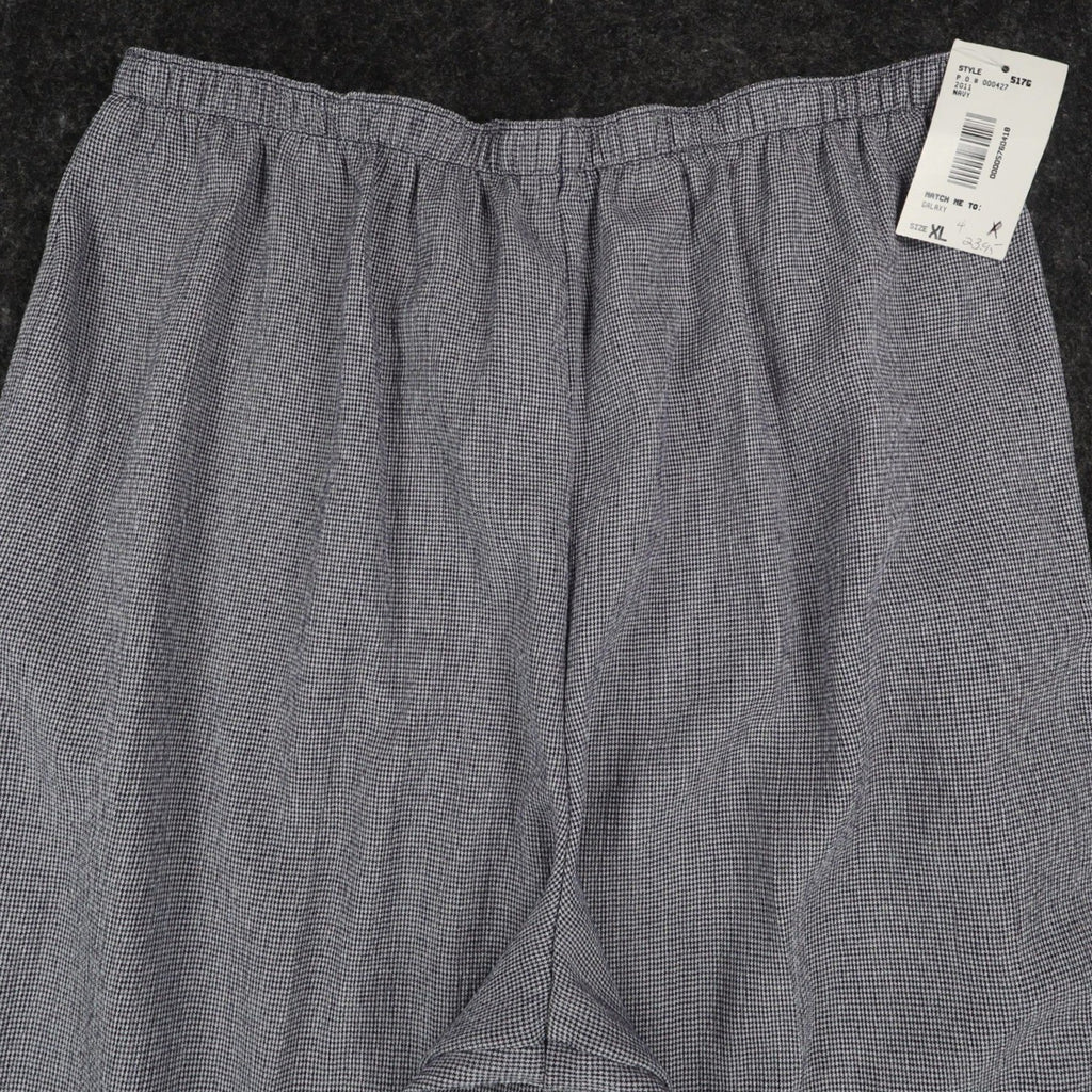 Southern Lady Pants Womens XL Navy Blue White Houndstooth Elastic Waist New - take2supply