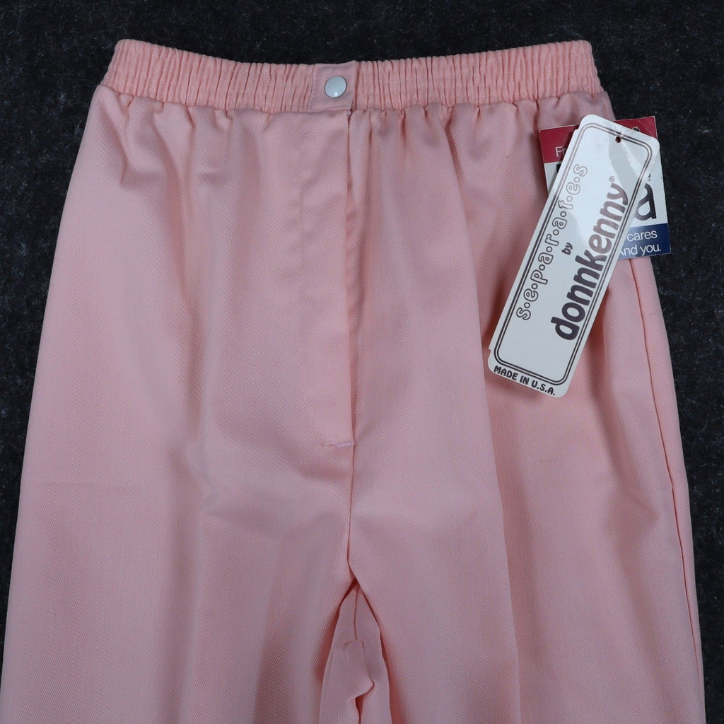 Donnkenny Vintage 80s Pink Pull On Pants Womens 10 Made in USA Deadstock NWT - take2supply
