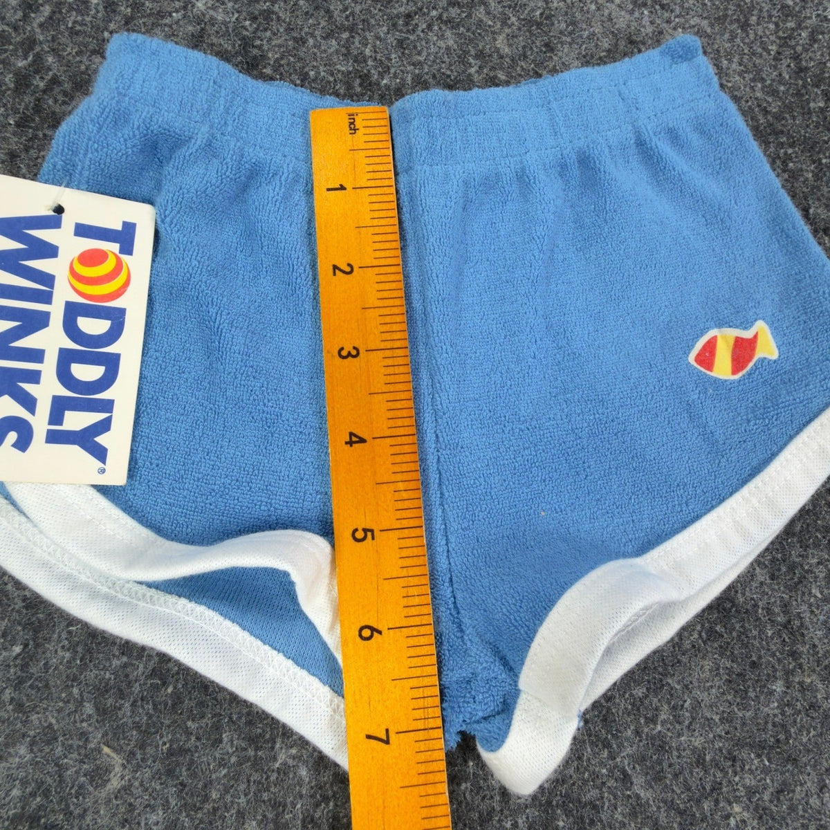 Toddy Winks Vintage 70s Terry Cloth Shorts Baby 6 MO Blue NWT USA - take2supply