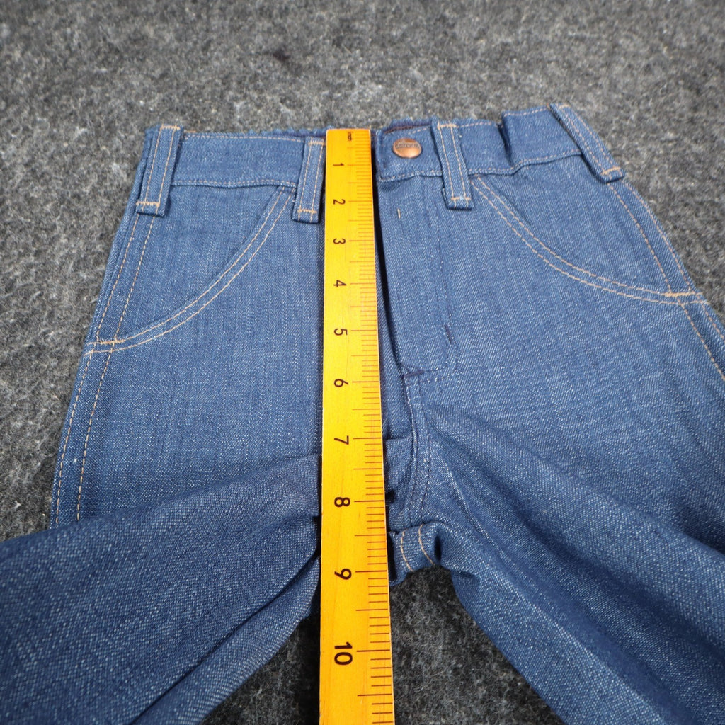 Young Maverick Boot Jean Kids 4 Vintage 70s Blue Denim Deadstock USA 75M16WD - take2supply