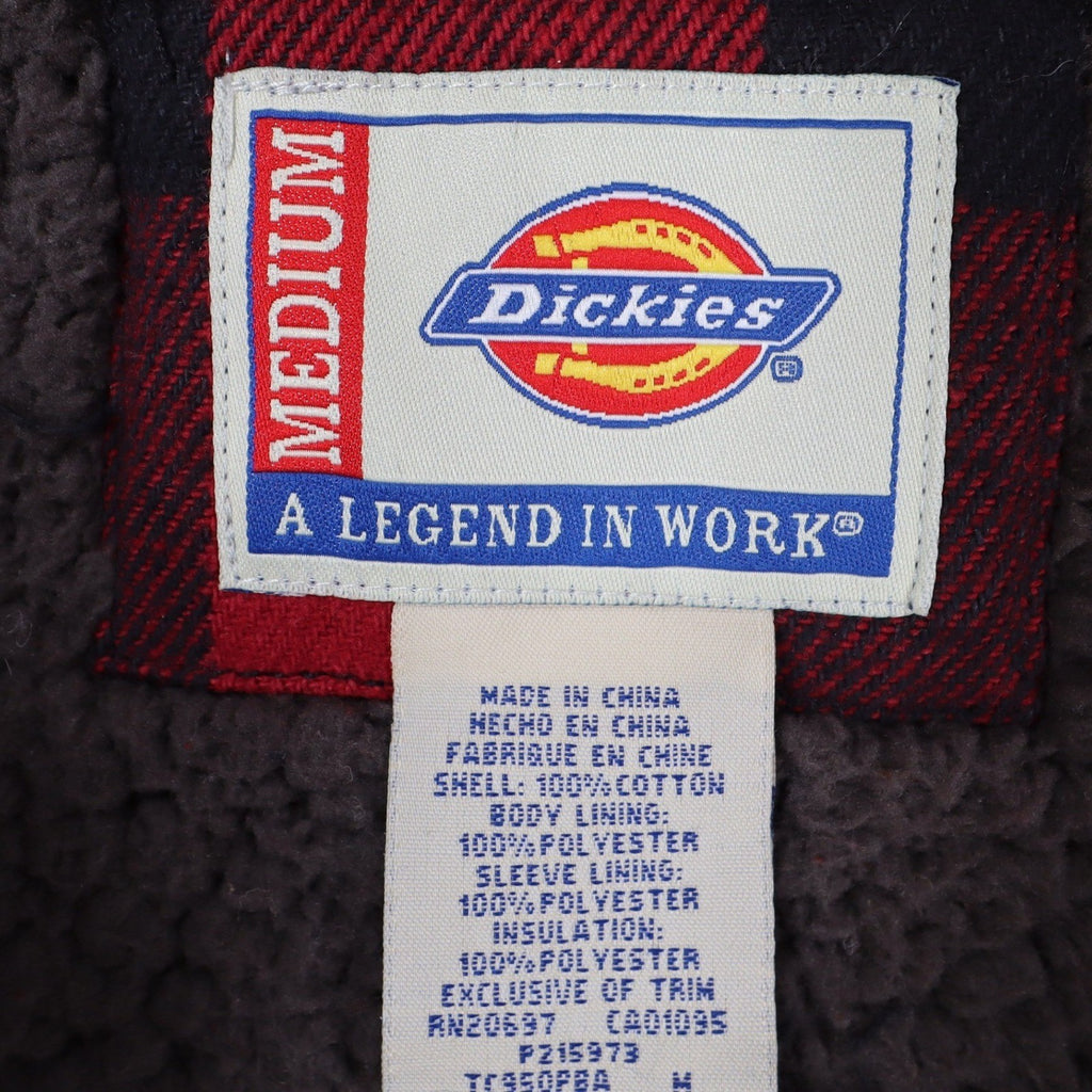 Dickies Rancher Jacket Mens Medium Red Black Buffalo Plaid Detachable Hood NWT - take2supply