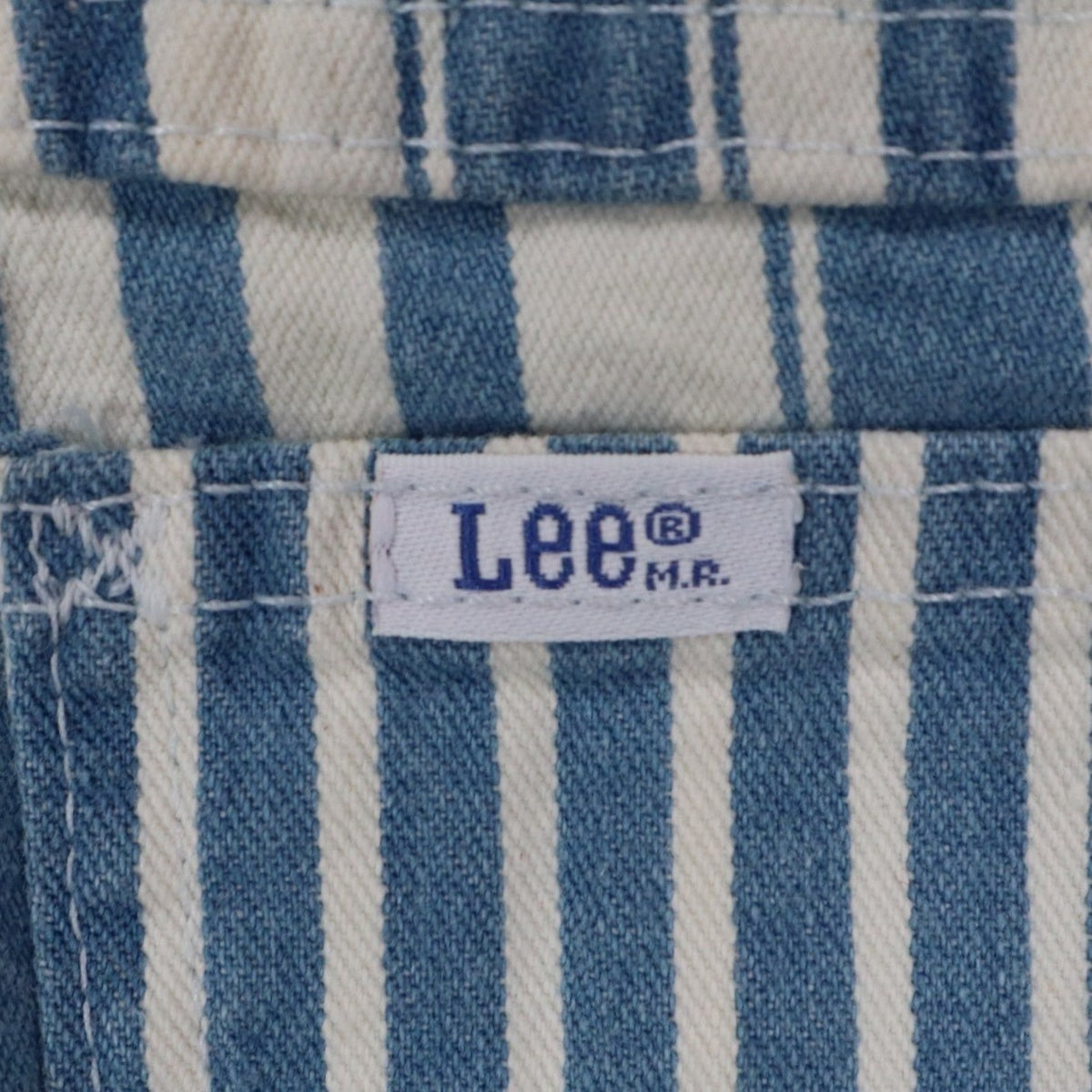 Lee Striped Shorts Girls 14 Slim Vintage 90s Blue White Cotton Loose Fit NWT - take2supply