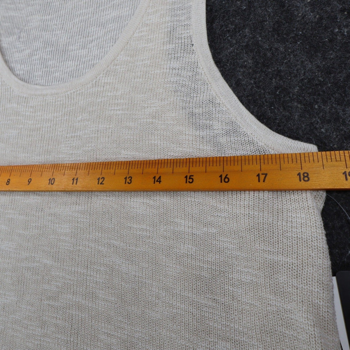 My Michelle Tank Top XL Ivory Cotton Blend Crochet Lace Hem Boho Sleeveless - take2supply