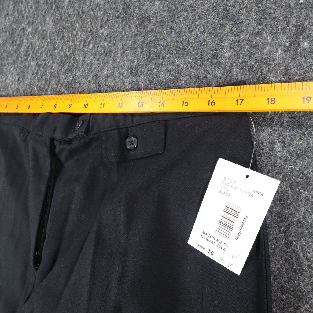 Company Collection Pants Womens 16 Y2K Black Cotton Stretch Straight Leg NWT - take2supply