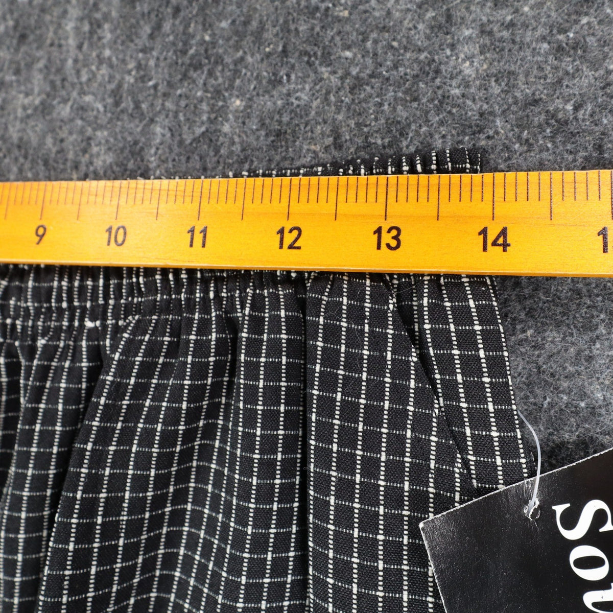 Southern Lady Pants Womens M Black White Windowpane Pull On NWT NOS - take2supply